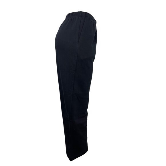 Goelia Womens Black Button-Up Pajama Set With White Piping Trim Sz 4 - New - Picture 7 of 14